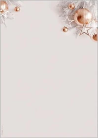 Sigel Weihnachtsmotiv Christmas in Rose Kunstdruckpapier rosé, A4, 90g/m², 100 Blatt