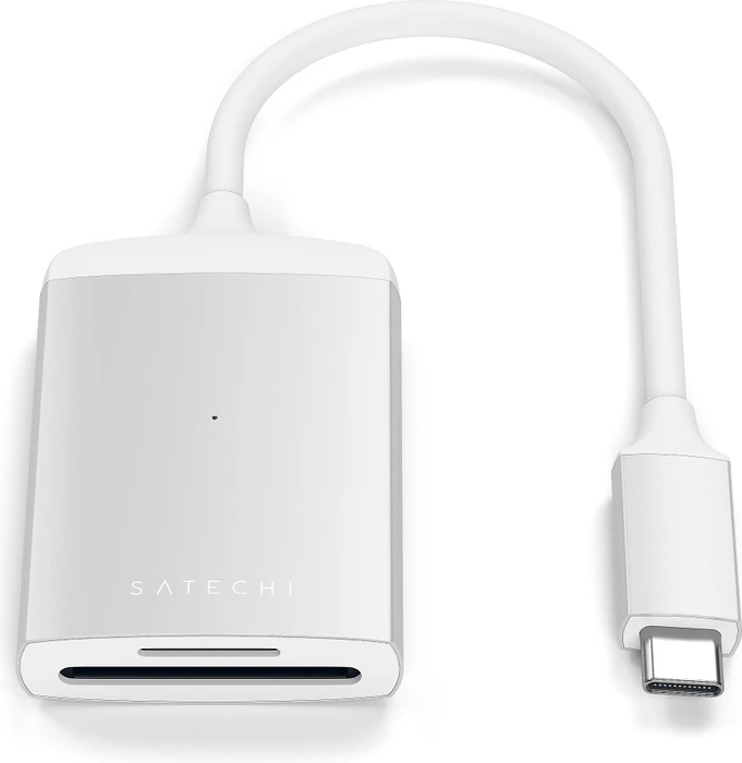 Satechi Type-C UHS-II silver Dual-Slot-Cardreader, USB-C 3.0 [Stecker]