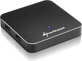 Sharkoon Aluminium Slim 4-port schwarz, USB 3.0 Hub
