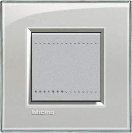 Bticino Livinglight Abdeckrahmen 1-fach, eisgrau