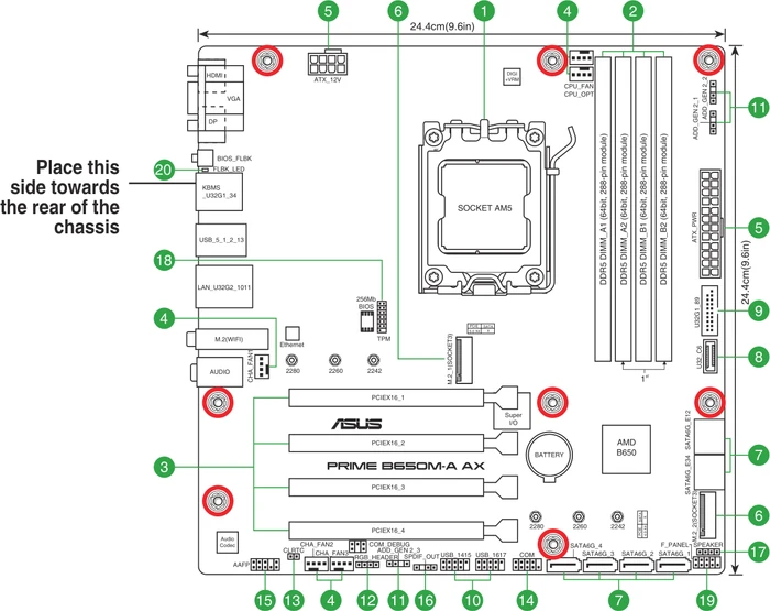 ASUS Prime B650M-A AX (AMD AM5)
