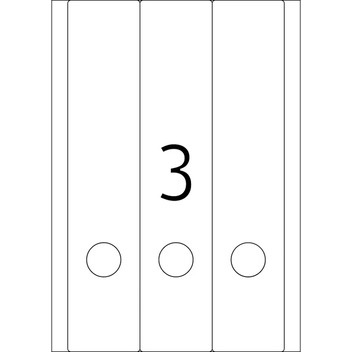 Herma Ordneretiketten, 61x297mm, gelb, 20 Blatt (60 Etiketten)