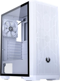 BitFenix Nova Mesh SE TG, weiß, inkl. 2x Lüfter, Glasfenster