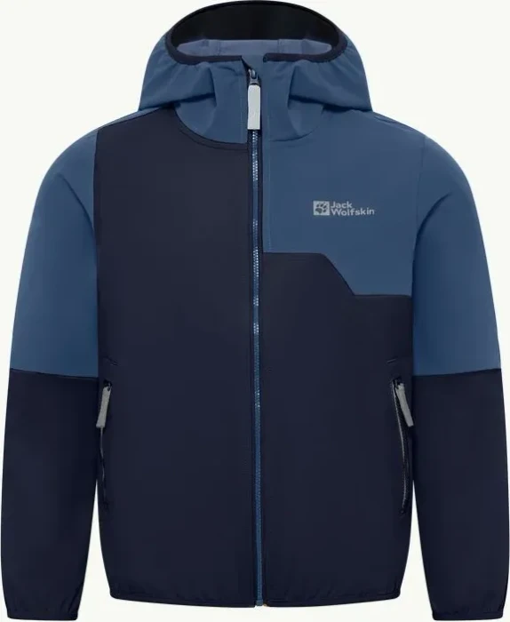 Jack Wolfskin Turbulence Hooded Funktionsjacke night blue (Junior)