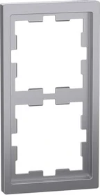 Merten System Design D-Life Rahmen, 2fach, edelstahl