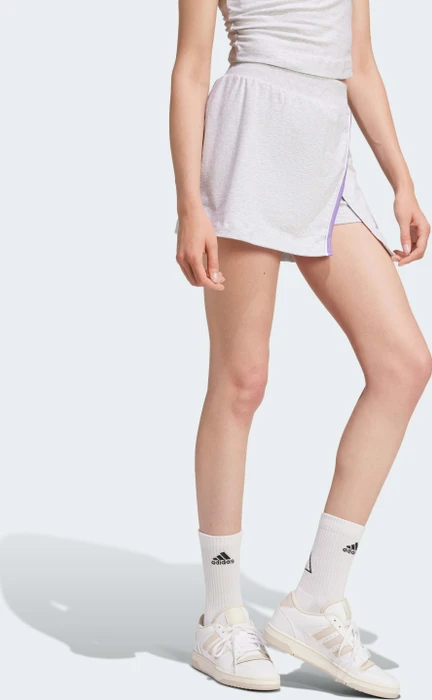 adidas Essentials Color-Pop Cotton Skort kurz light grey heather (Damen)