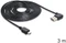 DeLOCK EASY-USB 2.0 Kabel, USB-A 90° horizontal gewinkelt [Stecker] auf Mini-USB [Stecker], 3m Vorschaubild