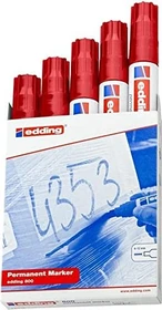 edding 800 Permanentmarker rot, 5er-Pack