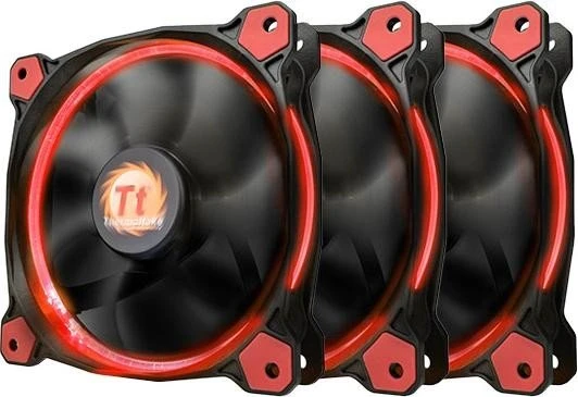 Thermaltake Riing 12 LED rot, 120mm, 3er-Pack