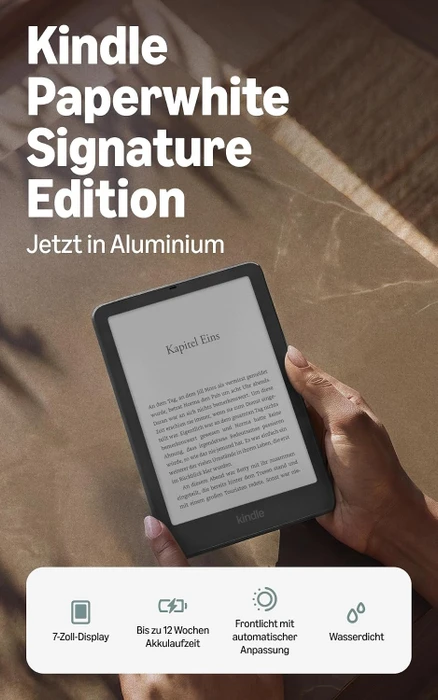 Amazon Kindle Paperwhite 13. Gen Signature Edition, Graphit, 32GB Flash, ohne Werbung [2026]