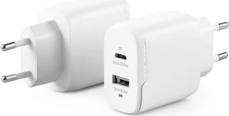 Alogic 2-Port GaN-Wandladegerät USB-C 32W weiß
