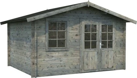 Palmako Klara 10.4m² Gartenhaus grau tauchgrundiert