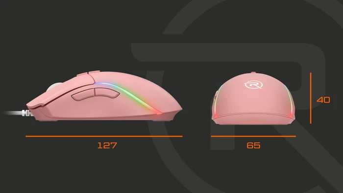 Rapture Venom V2 Gaming Maus rosa, USB