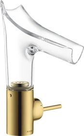 Hansgrohe Axor Starck V 140 Waschbeckenarmatur mit Glasauslauf polished goldoptik