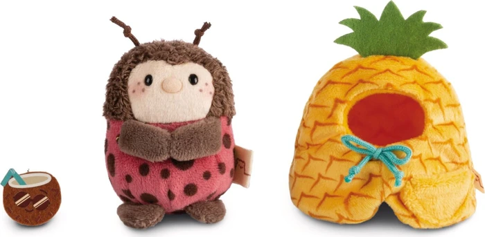 Nici MyMochi Yummi Edition Marienkäfer Dozz mit Kokosnuss und Ananaskostüm Geschenkbox 8cm