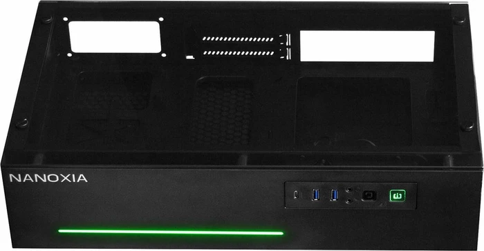 Nanoxia Project S Mini, schwarz, Glasfenster, Mini-ITX