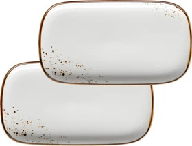 Mäser Pintar Servierplatten 25x14cm beige/braun, 2 Stück