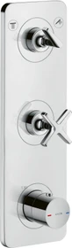 Hansgrohe Axor Citterio E Thermostatmodul 380/120 Kontrollfeld mit Platte für 2 Verbraucher chrom