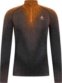 Odlo POW Blackcomb Baselayer Half Zip Funktionsshirt langarm oriole (Herren)