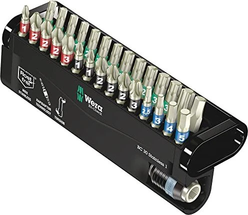 Wera Bit-Check 30 Stainless 1 Bitset inkl. Werkzeugbox, 30-tlg.