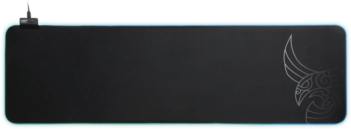 L33T-Gaming Asar Bardagi XXL RGB Gaming Mauspad, 920x294mm, schwarz/weiß