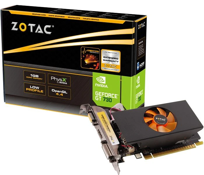 Zotac GeForce GT 730, 1GB GDDR5, VGA, DVI, HDMI
