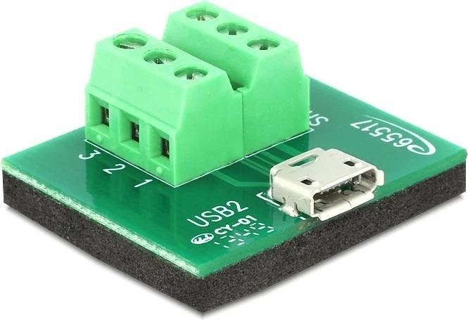 DeLOCK Micro-USB [Buchse] auf 6-Pin-Terminalblock Adapter