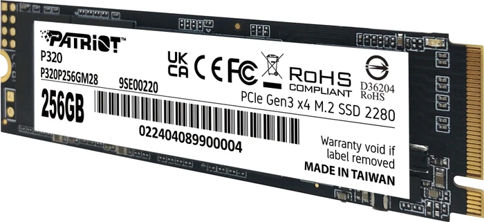 Patriot P320 256GB, M.2 2280 / M-Key / PCIe 3.0 x4