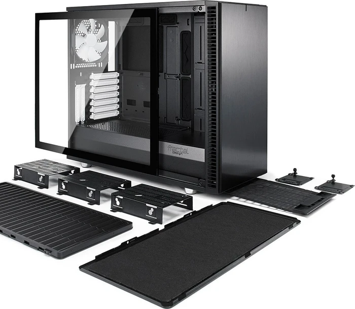 Fractal Design Define S2 Black, Glasfenster, schallgedämmt