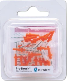 Miradent Pic-Brush Ersatz Interdentalbürste conical orange, 25 Stück