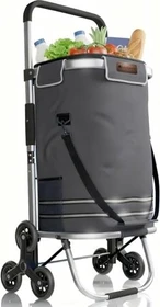Juskys 3in1 Einkaufstrolley für Treppen grau