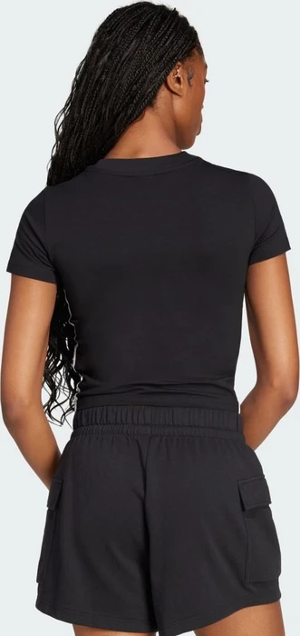adidas Essentials 3-Streifen Slim Baby T-Shirt kurzarm schwarz/weiß (Damen)