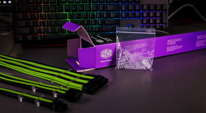 Cooler Master Sleeved Extension Cable Kit, 30cm, schwarz/grün