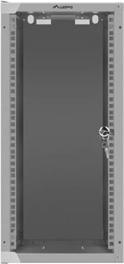 Lanberg WF10 Series 10" Rack Wandschrank 12HE, hängend, Flatpack, Glastür, IP20, RAL 7035, 310mm tief