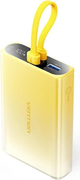 Vention Power Bank 22.5W (USB-C & Lightning Cable) 10000mAh gelb