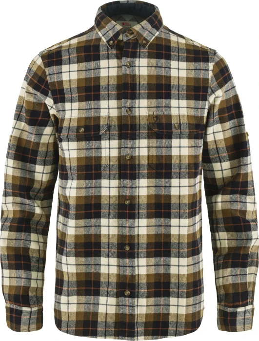 Fjällräven Singi Heavy Flannel Hemd langarm chalk white/dark naby (Herren)