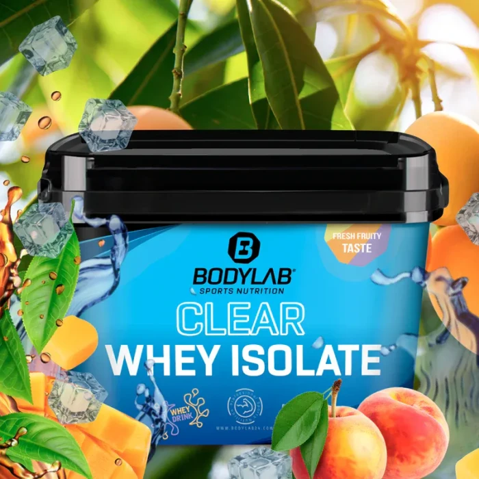 BodyLab24 Clear Whey Isolate Eistee/Mango-Pfirsich 960g