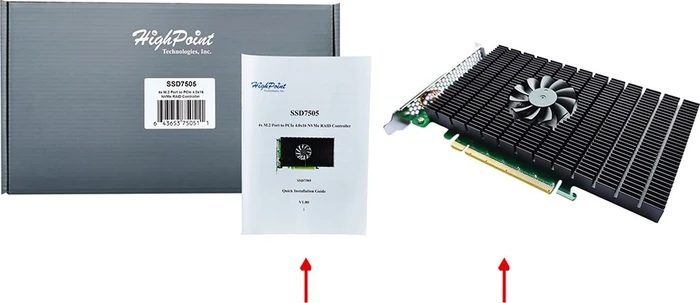 HighPoint NVMe RAID Controller, PCIe 4.0 x16