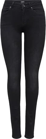 ONLY Skinny Mid Blush Jeans black denim (Damen)