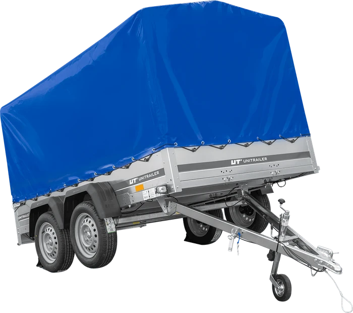 Unitrailer Garden Trailer 265/2 Kipp mit 110cm Rahmen und blauer Plane