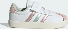 adidas VL Court 3.0 cloud white/linen green metallic/sandy pink metallic (Junior)