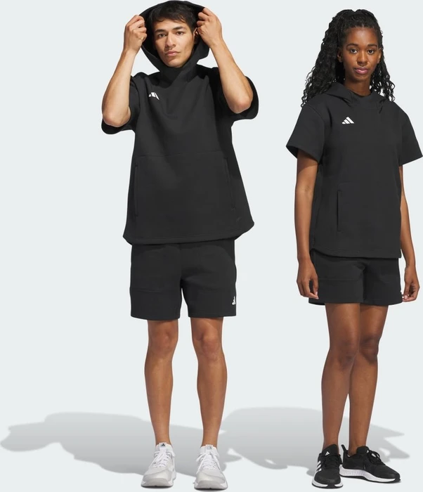 adidas Dugout Short Sleeve Hoodie schwarz