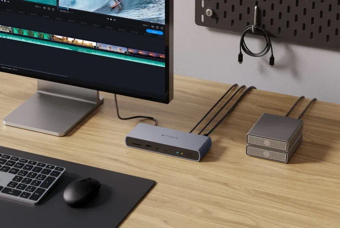 Hyper HyperDrive 11-Port Thunderbolt 4 Dock, Multiport-Adapter, grau, Thunderbolt 4 [Buchse]