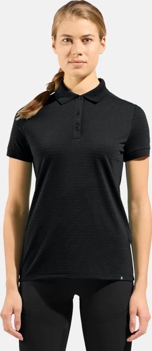 Odlo Ascent Natural Poloshirt kurzarm schwarz (Damen)