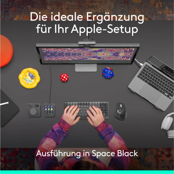 Logitech MX Master 4 for Mac Space Black, schwarz, Logi Bolt, USB/Bluetooth