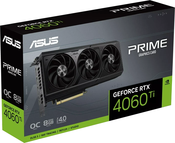 ASUS Prime GeForce RTX 4060 Ti OC, PRIME-RTX4060TI-O8G, 8GB GDDR6, HDMI, 3x DP