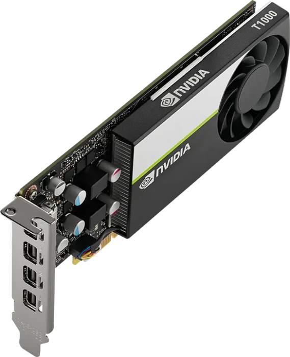 NVIDIA T1000, 8GB GDDR6, 4x mDP, bulk