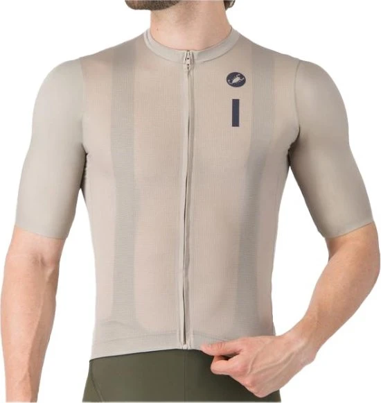 Castelli Drittone Logo Trikot kurzarm clay/belgian blue (Herren)