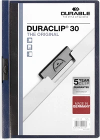 Durable Duraclip 30 Klemmmappe, A4, nachtblau/transparent