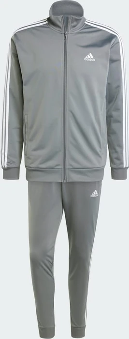 adidas Basic 3-Streifen Tricot Trainingsanzug grey four (Herren)